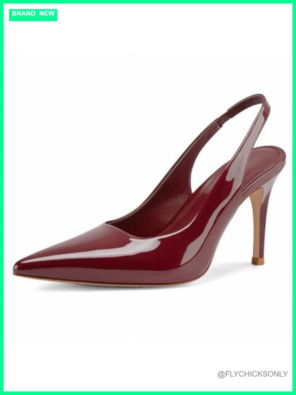 Slingback Heels Pointed Toe Stiletto Pumps Pull-On Women's Formal